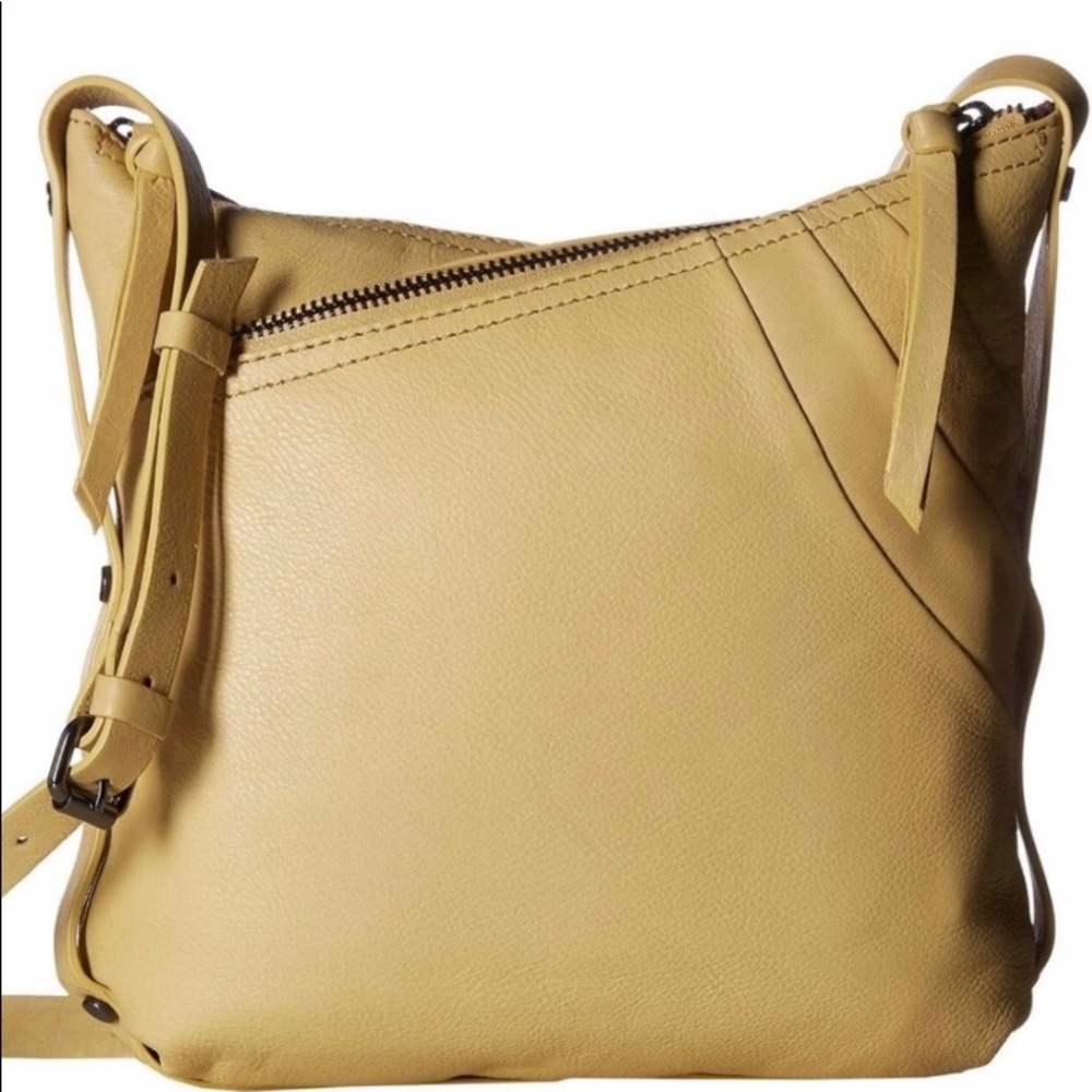 Kooba yellow Stratford hobo leather crossbody